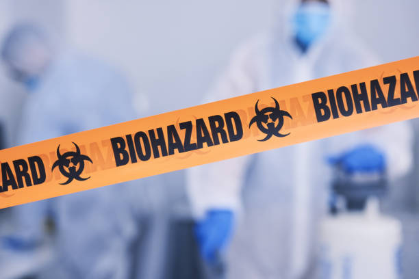 Professional Biohazard Cleanup technician working in Rockland, MA